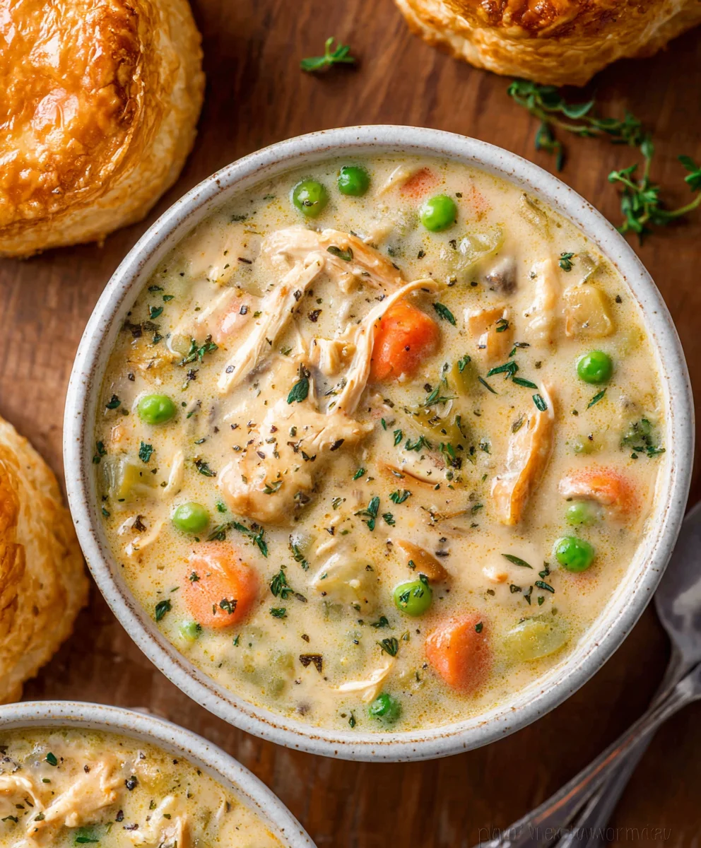 Easy Chicken Pot Pie Soup Recipe-Comfort Food