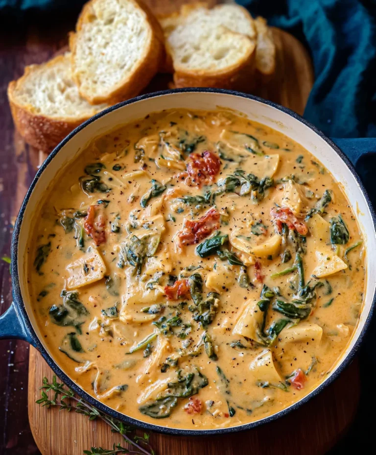 Creamy Tuscan Chicken Soup – Easy & Delicious