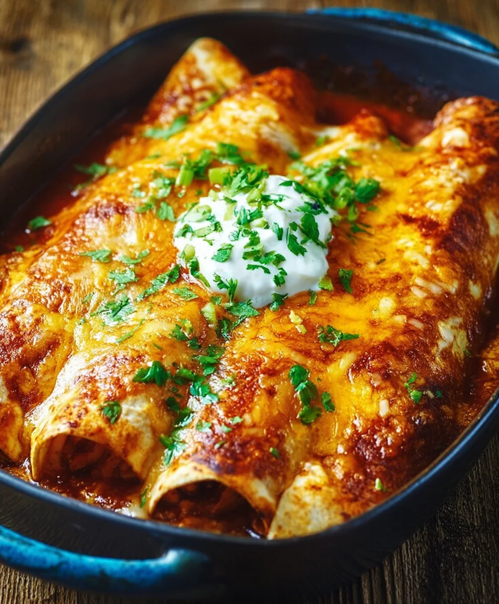 Easy Chicken Enchiladas- Delicious & Flavorful Recipe