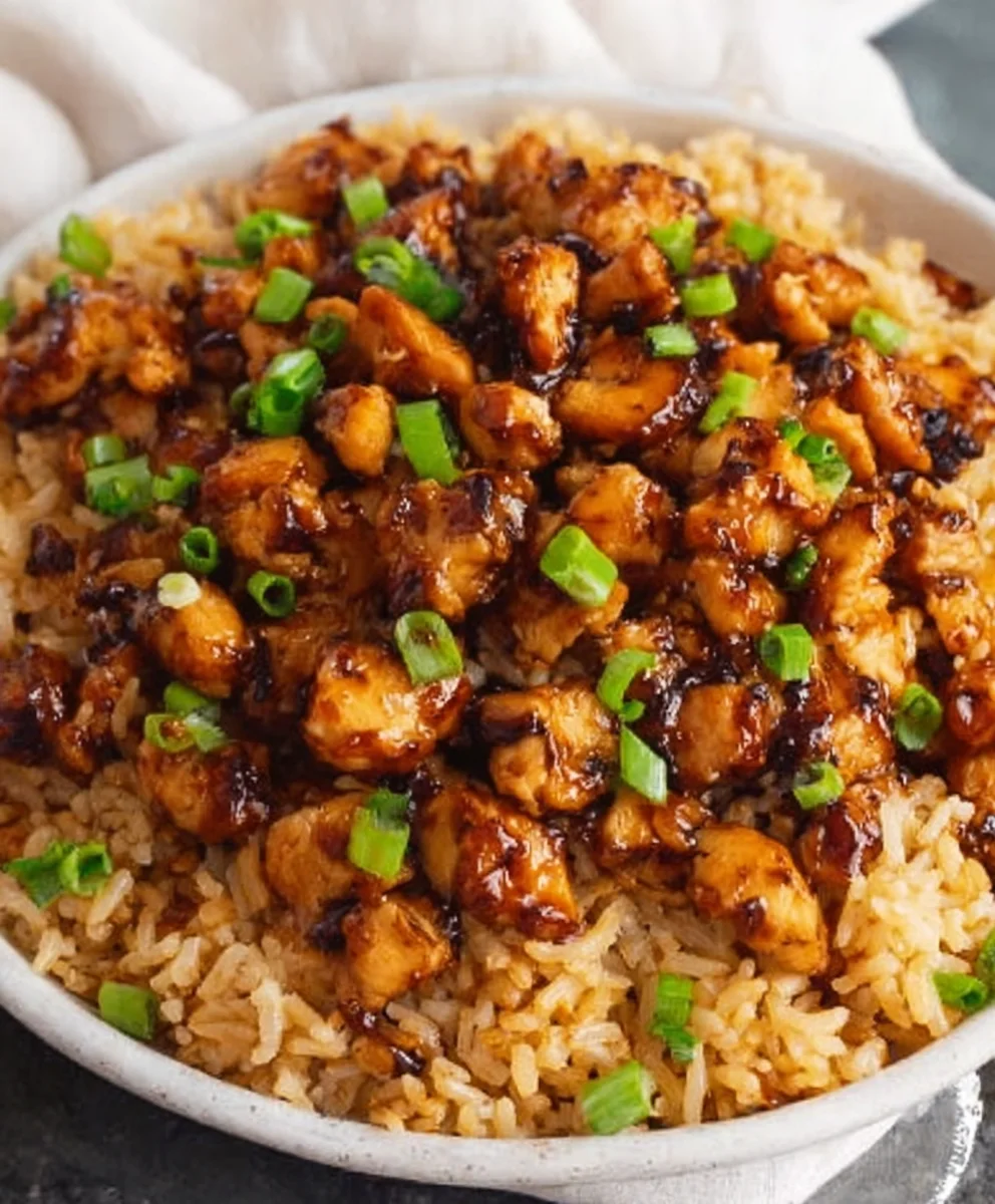 Easy Honey BBQ Chicken Rice Recipe