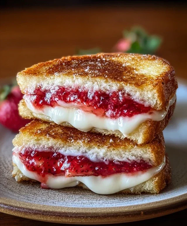 Fried Strawberry Cheesecake Sandwiches