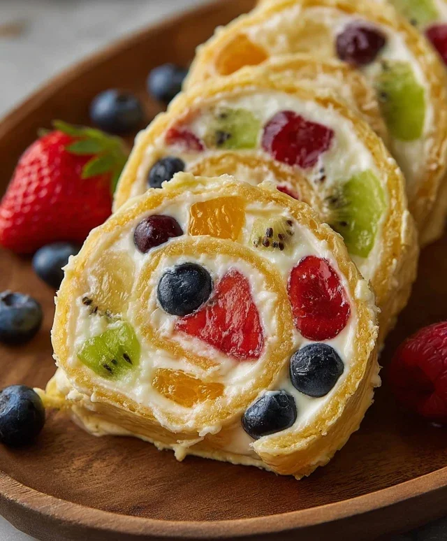 Cheesecake Fruit Salad Roll Ups