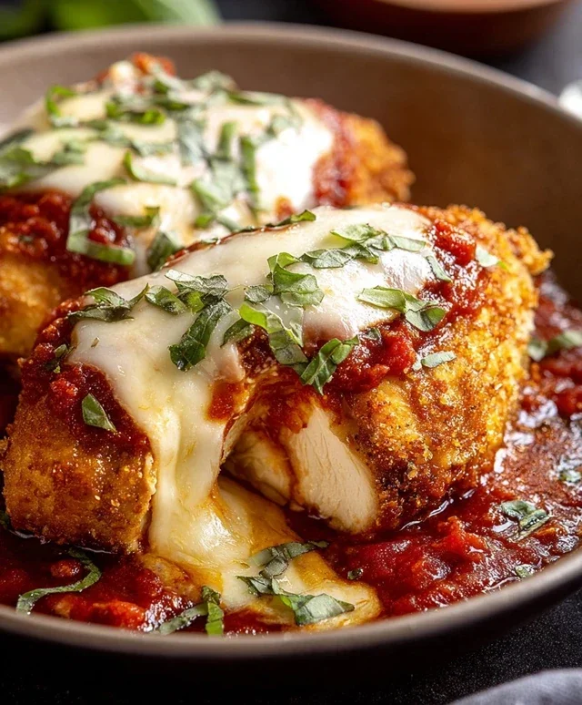 Stuffed Chicken Parmesan Dish