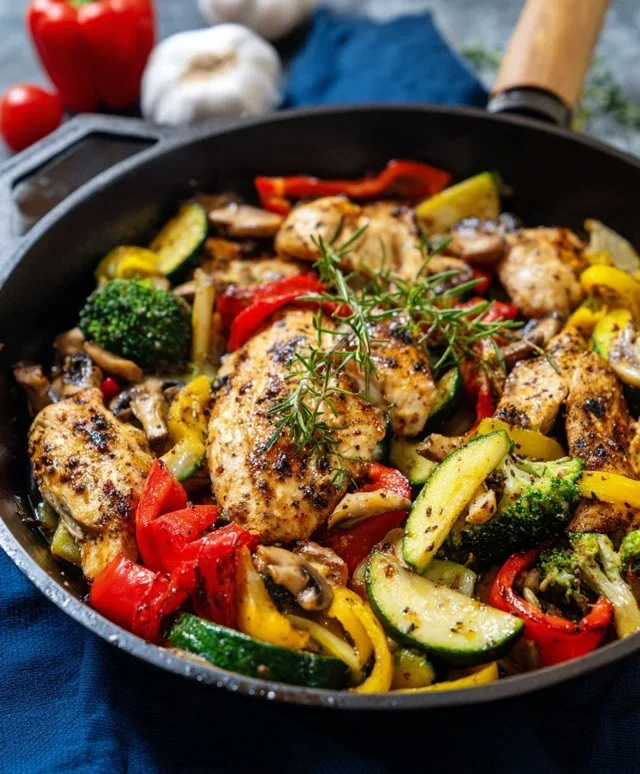 Healthy Chicken and Vegetables Skillet