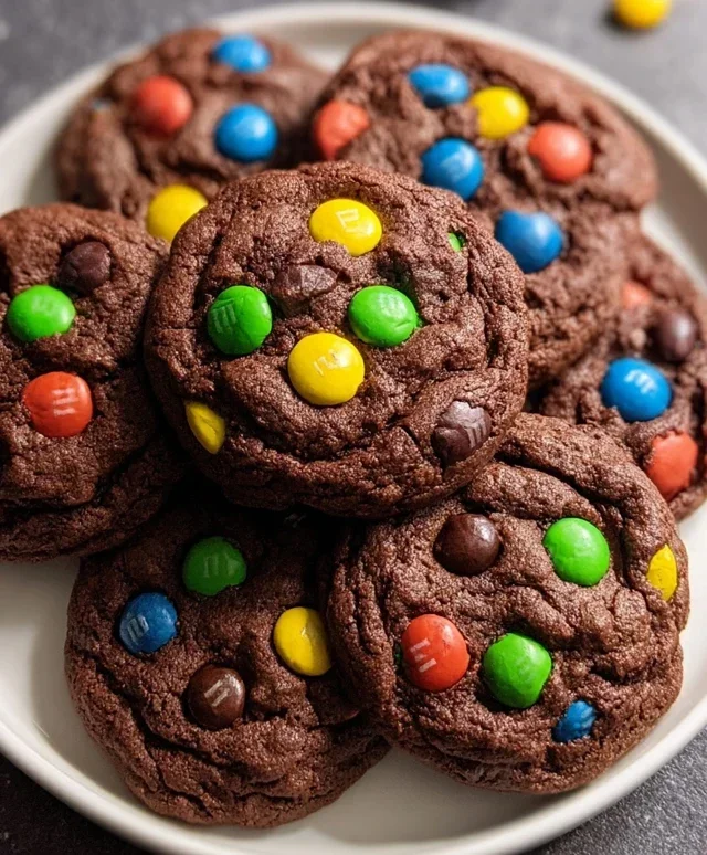 Chocolate M&M Cookies