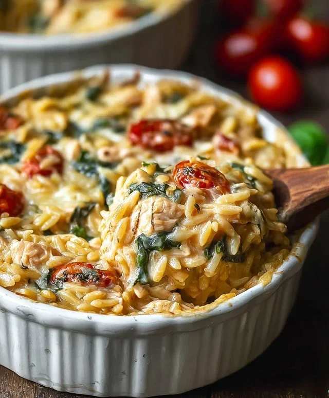 Orzo Tuscan Chicken Bake