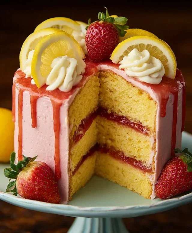 Strawberry Lemonade Cake