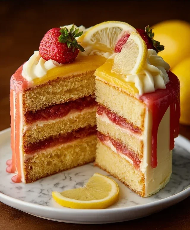 Strawberry Lemonade Cake