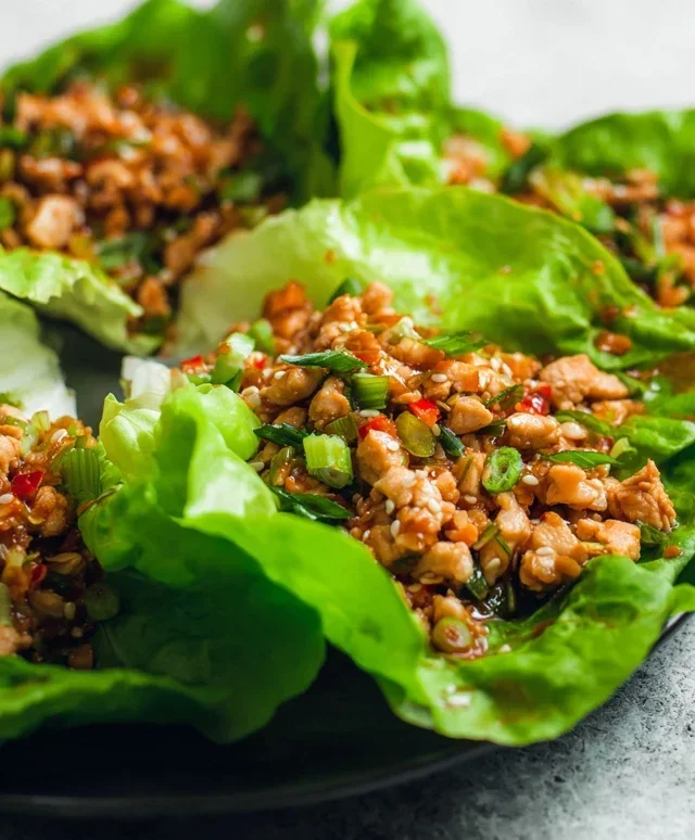 Asian chicken lettuce wraps recipe (Whole30, Pnon-non-non-alcoholic alternativeic non-alcoholic aleo, Low Carb)