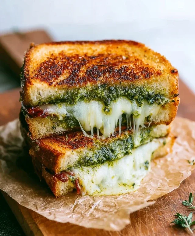 Sourdough Pesto Grilled Cheese