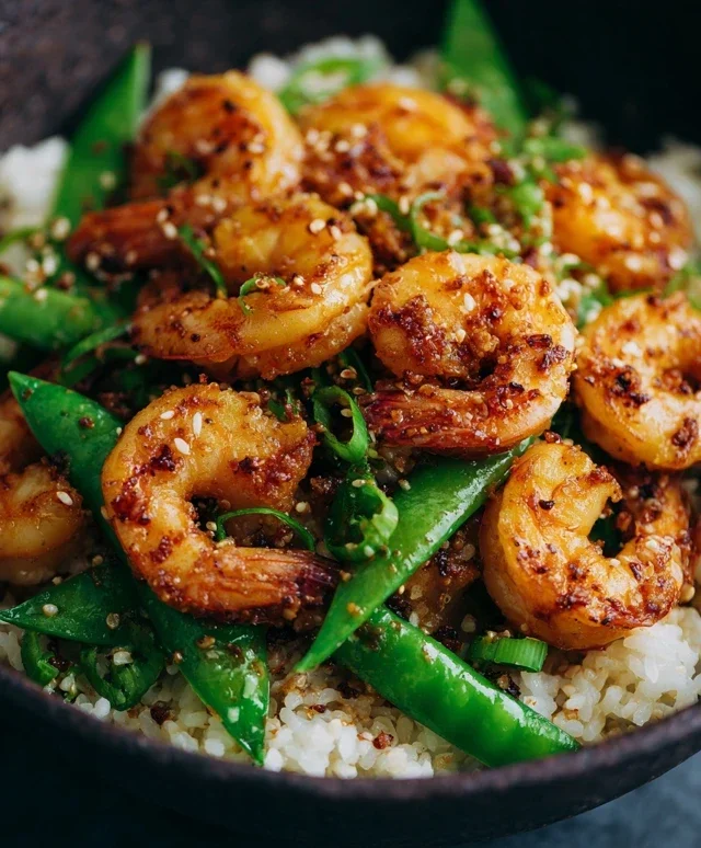 Honey Garlic Shrimp Bowls