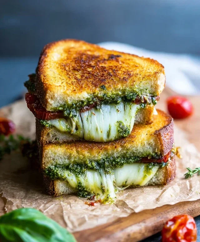 Sourdough Pesto Grilled Cheese