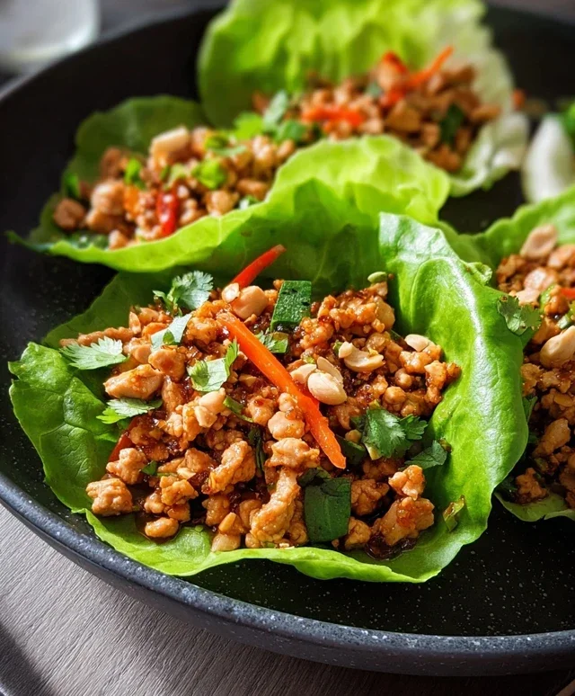 Thai Chicken Lettuce Wraps
