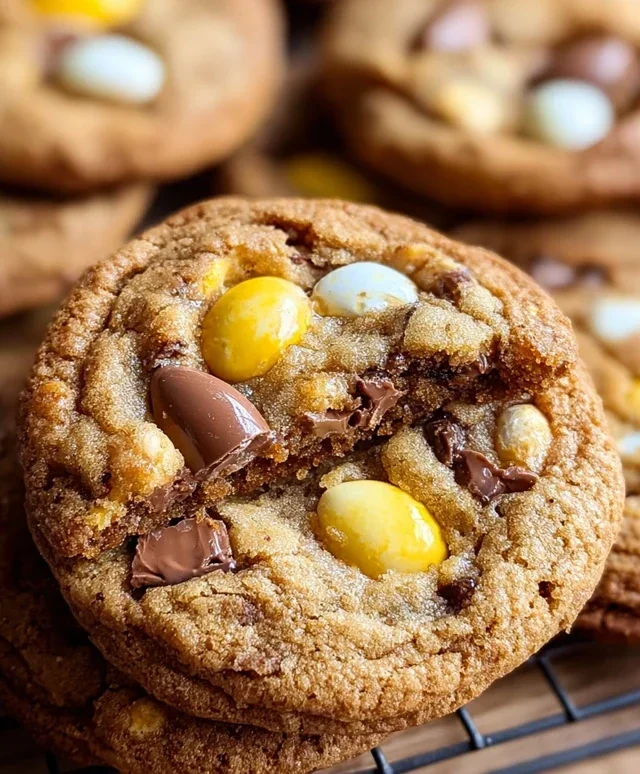 Brown Butter Cadbury Egg Cookies