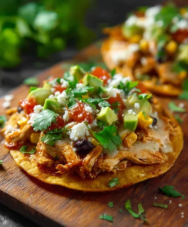 Mexican Rotisserie Chicken Tostadas