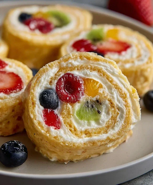 Cheesecake Fruit Salad Roll Ups
