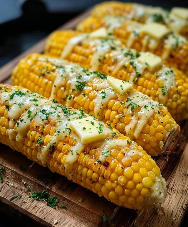 Cheesy Garlic Butter Corn on the Cob