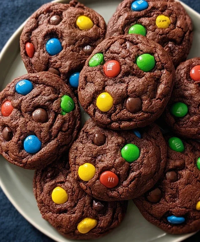 Chocolate M&M Cookies