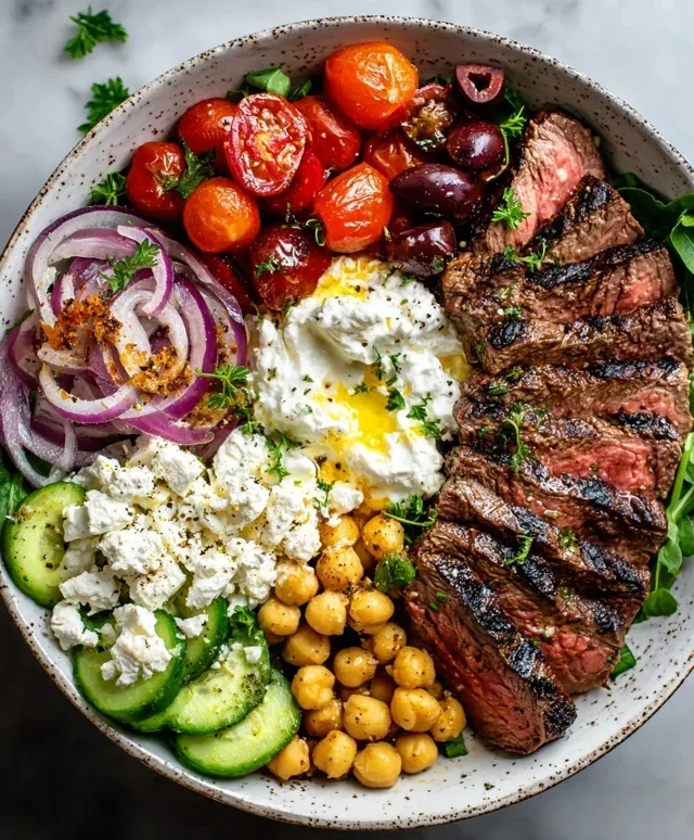 Mediterranean Steak Bowl Recipe