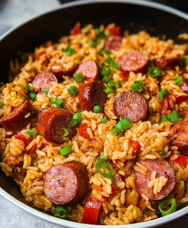 One Pot Smoked Sausage And Rice
