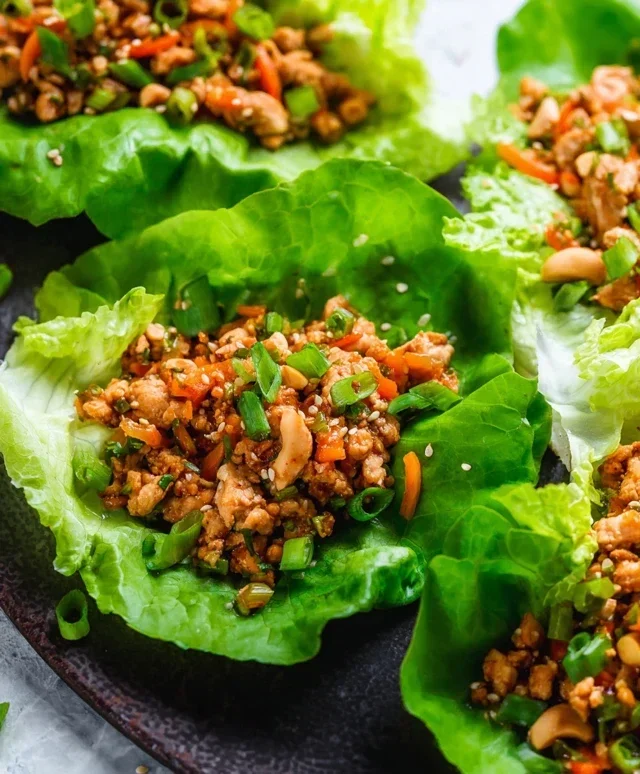 Asian chicken lettuce wraps recipe (Whole30, Pnon-non-non-alcoholic alternativeic non-alcoholic aleo, Low Carb)