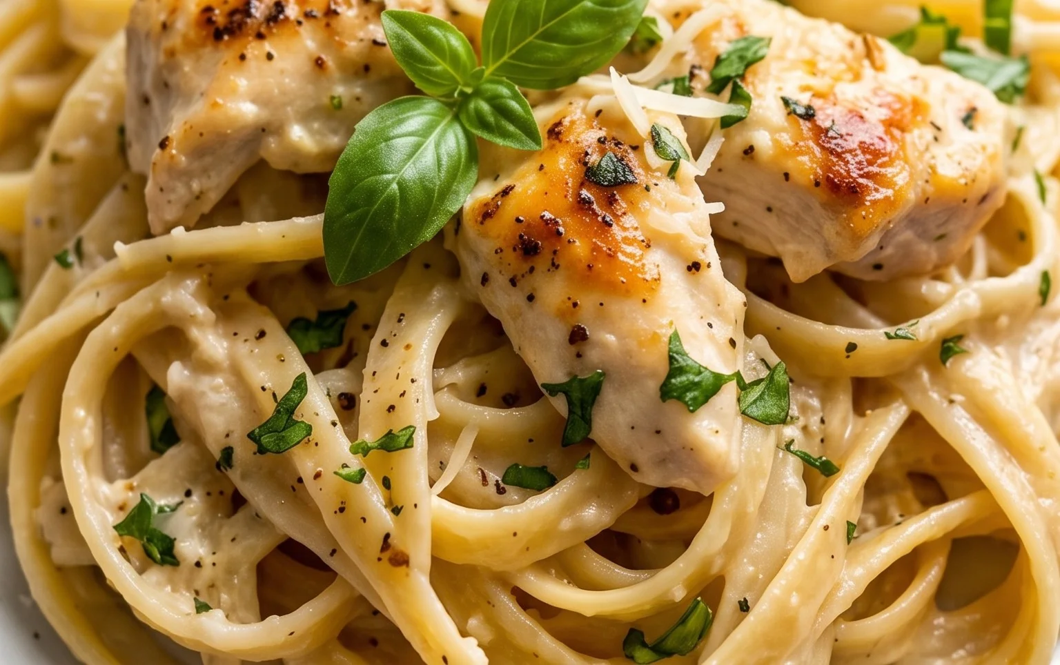 Low Calorie Chicken Alfredo