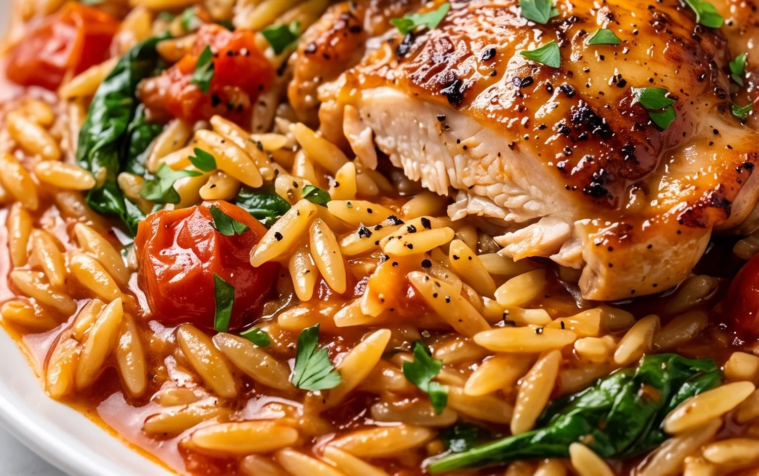 Chicken Orzo (30-Minutes, One-Pan)