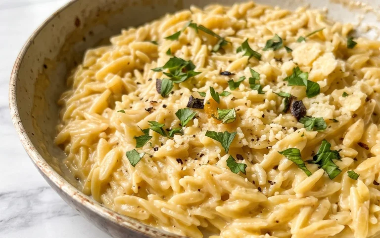 Creamy Garlic Parmesan Orzo