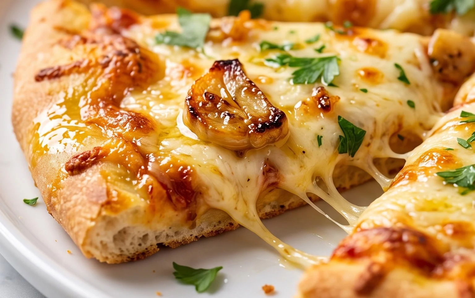 buttery garlic pizza
