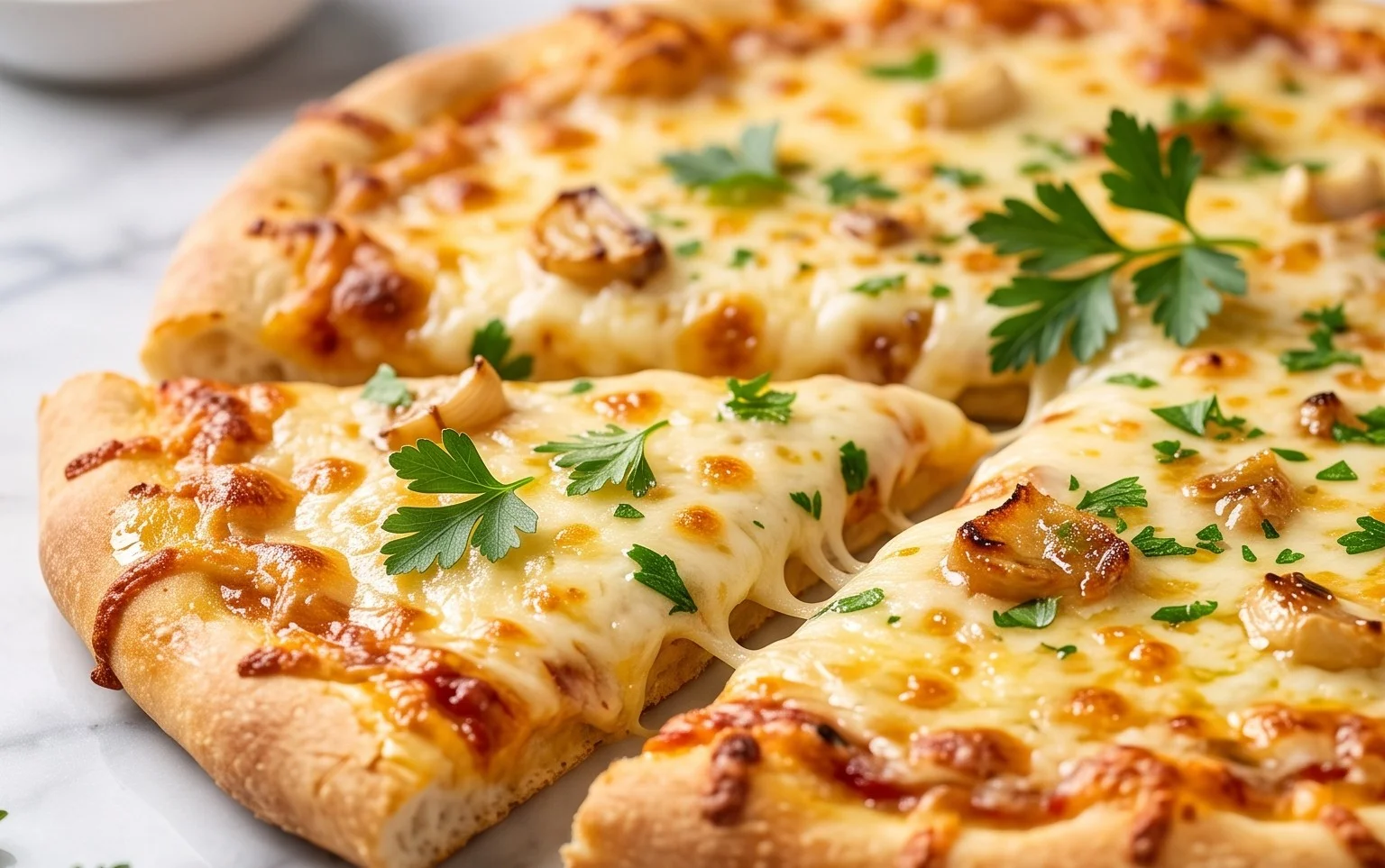 buttery garlic pizza