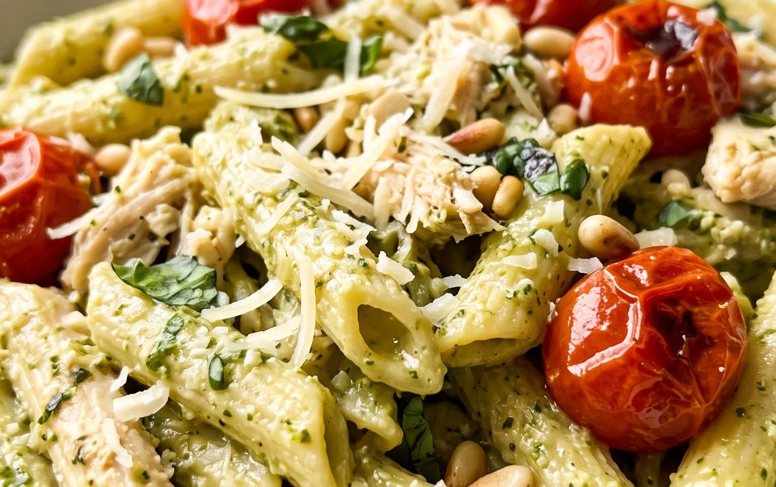 Creamy Chicken Pesto Pasta