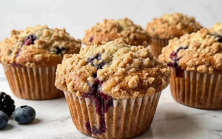 Bakery Style Mixed Berry Muffins | with Frozen Berries
