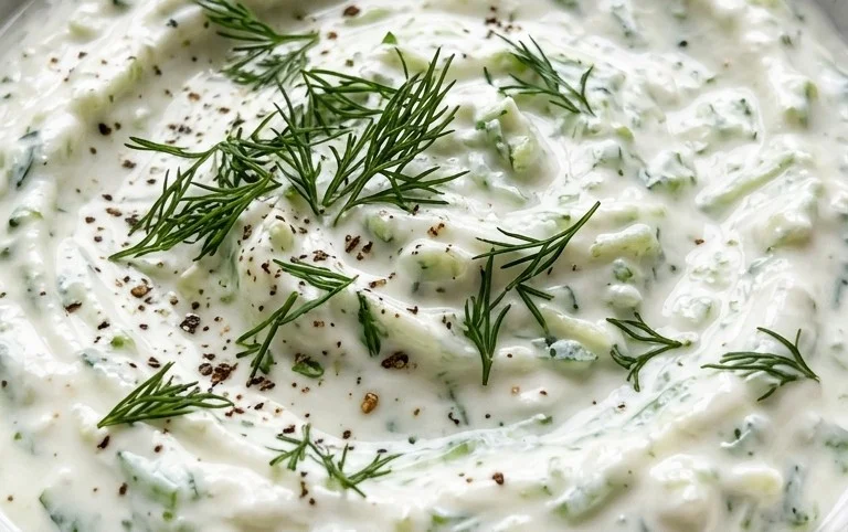 Cucumber Dip with Sour Cream and Dill