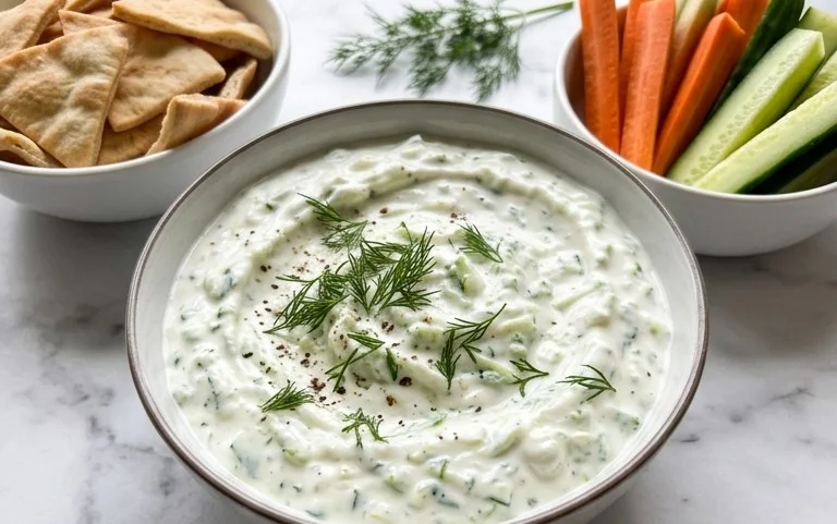 Cucumber Dip with Sour Cream and Dill