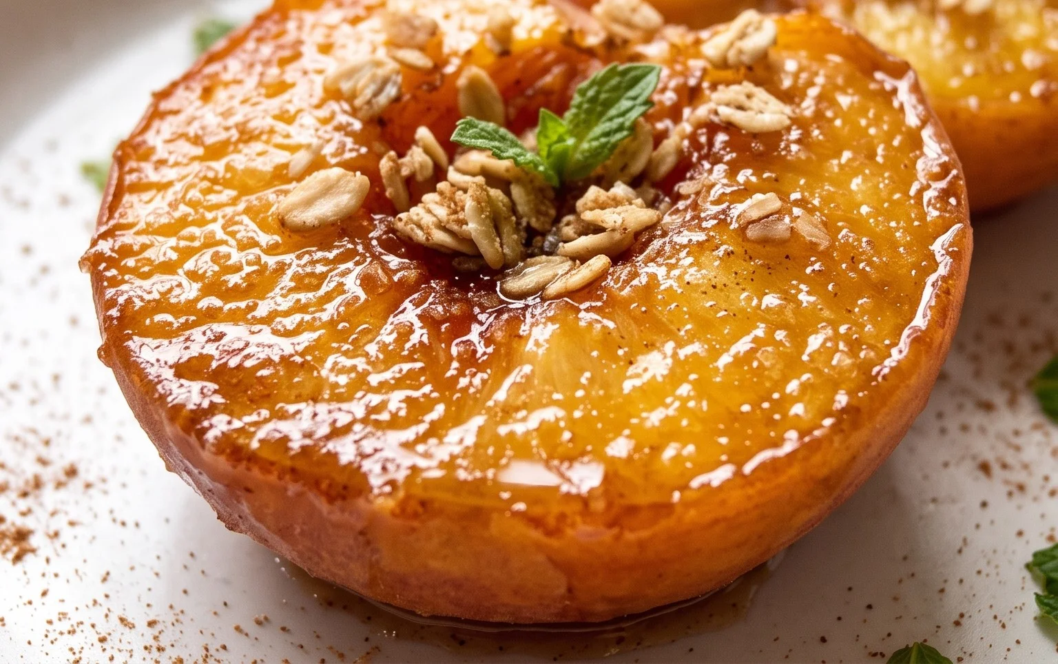 Cinnamon Sugar Baked Peaches