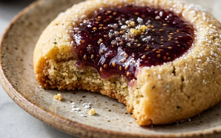 Cardamom Fig Thumbprint Cookies
