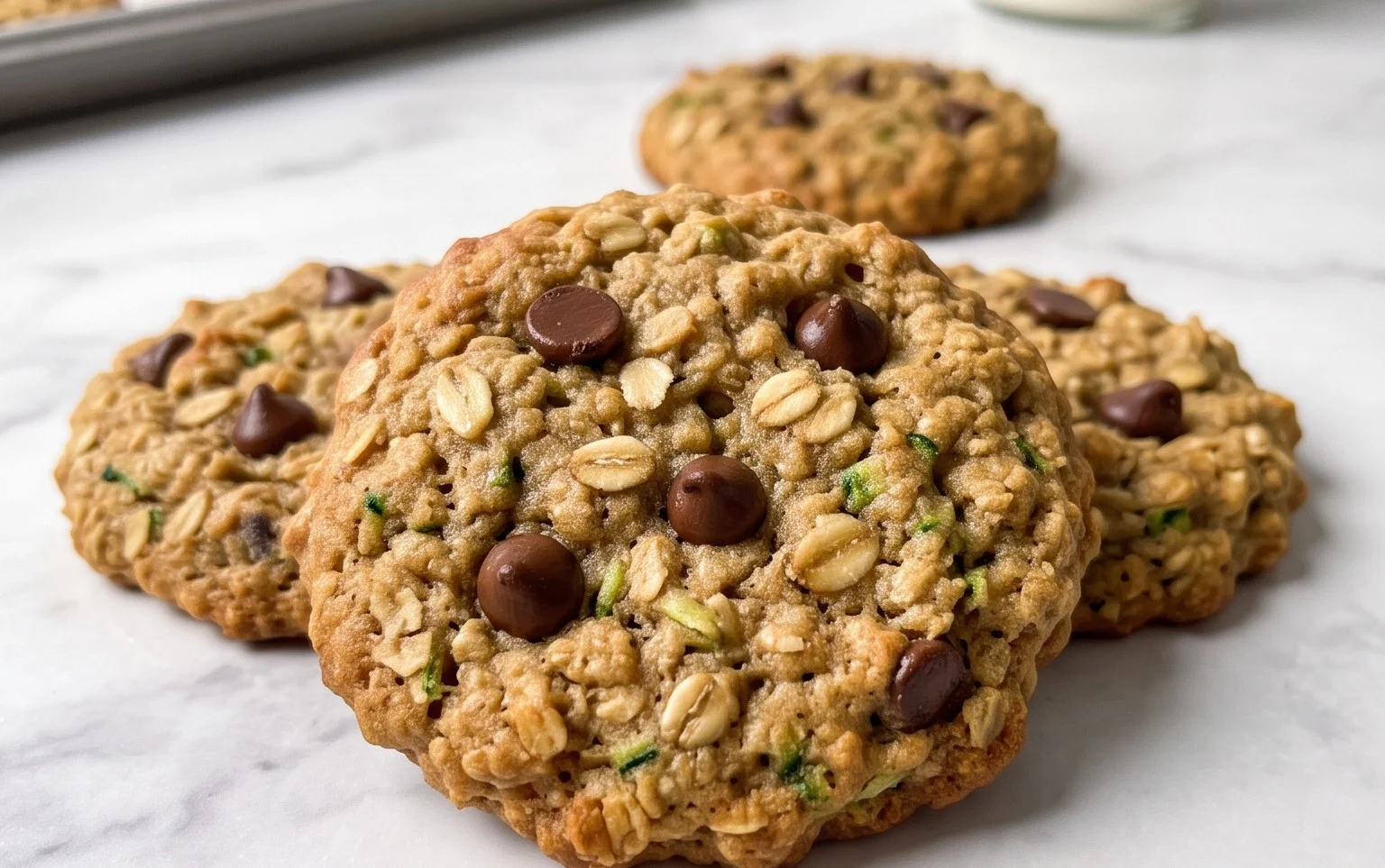 Healthy Zucchini Oatmeal Cookies