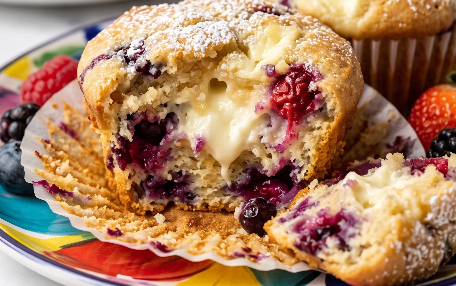 Berry Cream Cheese Muffins