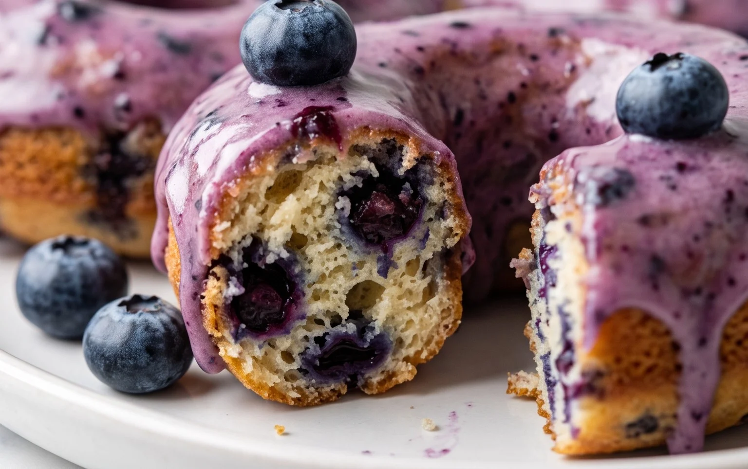 Blueberry Cake Donuts