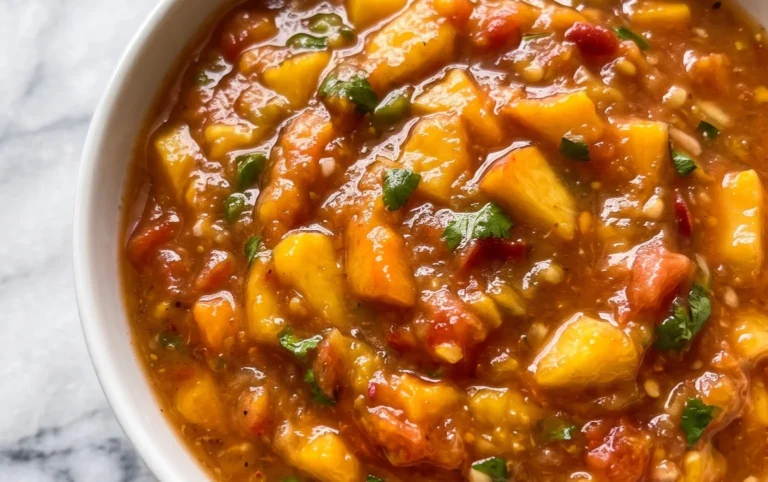 Sweet & Spicy Peach Salsa Canning Recipe