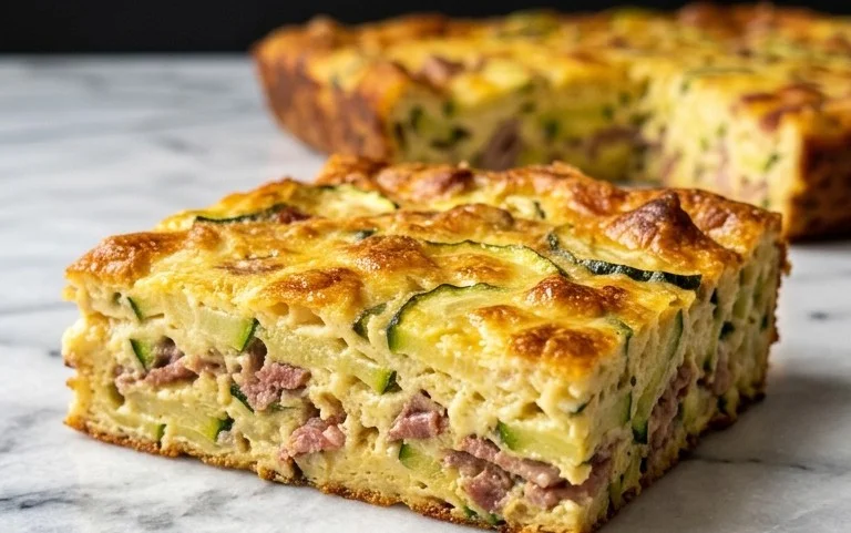 Zucchini and Beef Bacon Slice